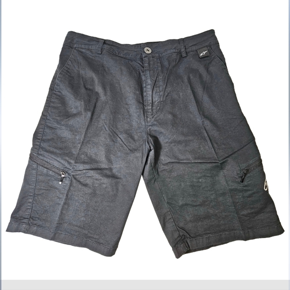 Alpinestars Men's Black Casual Active Flat Front Long Skater Shorts Size 32